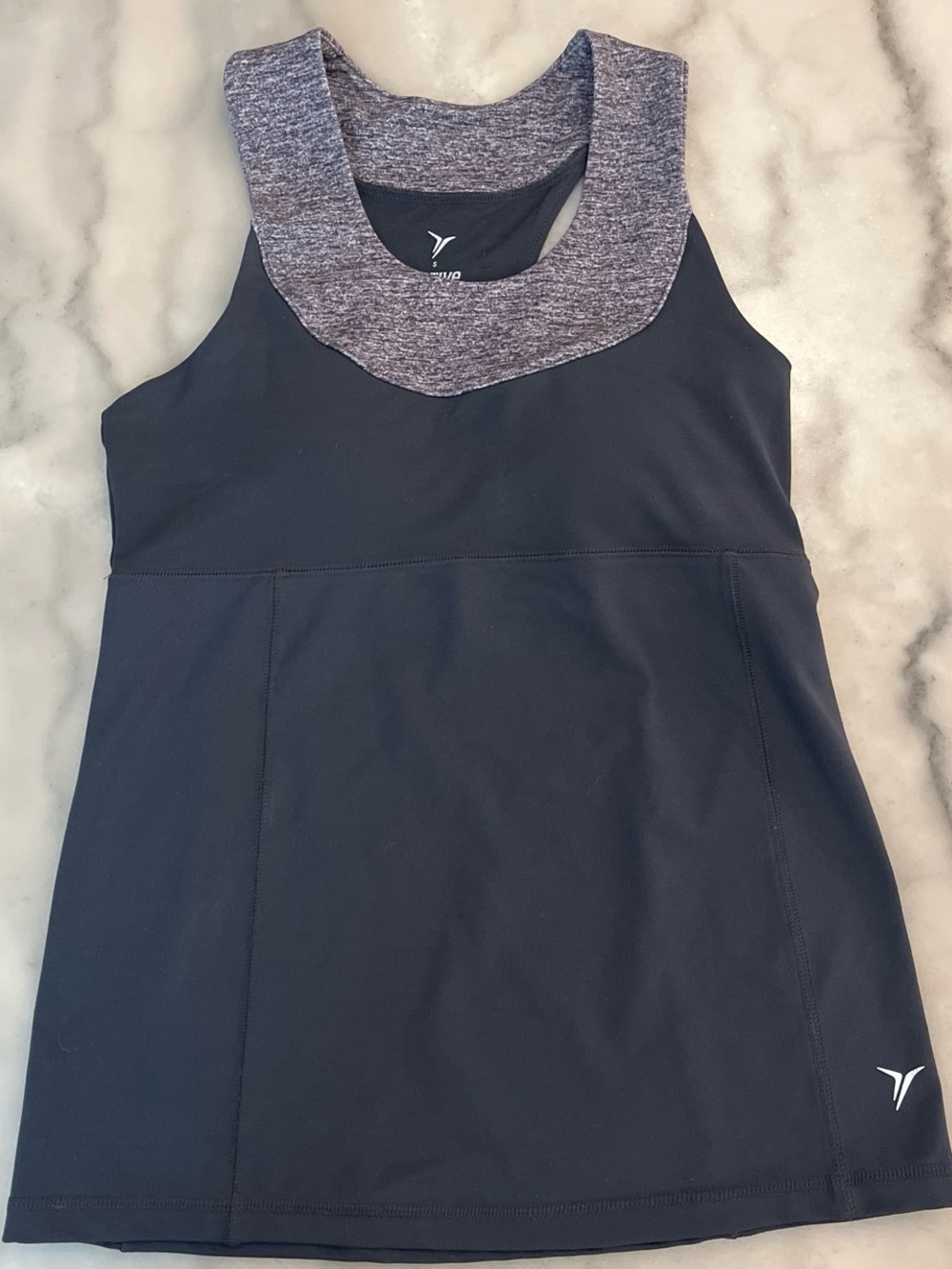 Old Navy Black Active Tank with Heathered Gray Trim